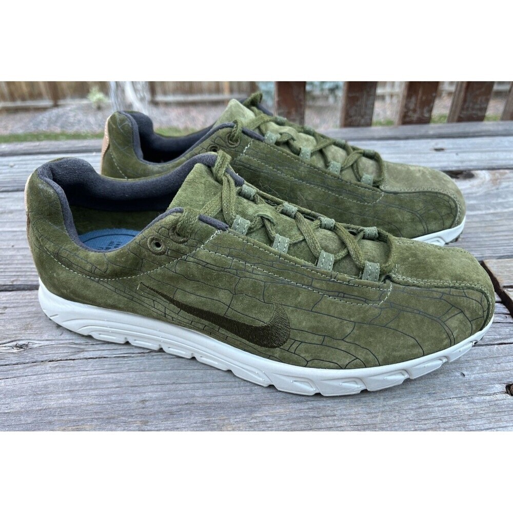 Nice! Nike Mayfly Leather Premium Men's 8 Sneakers - Legion Green - Picture 2 of 11